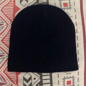 Classic Navy Blue Ribbed Beanie